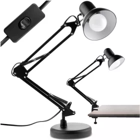  Rajz asztali asztali lámpa E27 TOBI fekete Lumiled + asztali tartó
