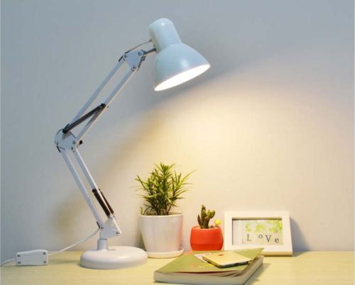 Rajz asztali asztali lámpa E27 TOBI fehér Lumiled + asztali tartó