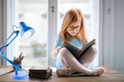 Rajz asztali asztali lámpa E27 TOBI Blue Lumiled + asztali tartó