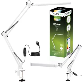   Rajz asztali asztali lámpa LED 12W CCT USB szabályozható COSMI fehér Lumiled tartóval
