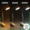 TESA 2 5W CCT LED asztali lámpa rajz- és iskolai asztalokhoz, fehér LUMILED