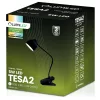 TESA 2 fekete LUMILED LED asztali lámpa 5W CCT rajzasztal-iskolai lámpa