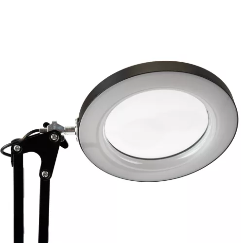 LUCA 2 fekete LED asztali lámpa 8W CCT rajzasztali lámpa 3x nagyítóval