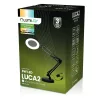 LUCA 2 fekete LED asztali lámpa 8W CCT rajzasztali lámpa 3x nagyítóval