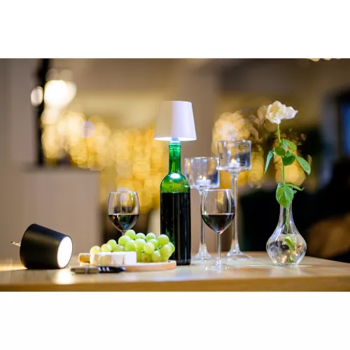 Asztali lámpa Asztali Éjszakai Világító Boros Palack Parafa USB CCT 3 Szín SALCO Fehér LUMILED