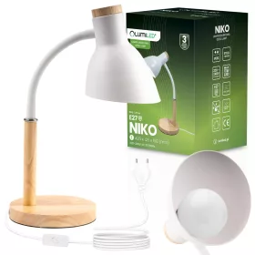   Asztali Lámpa Iskolai Rajzasztal Dekoratív E27 NIKO Fehér Lumiled