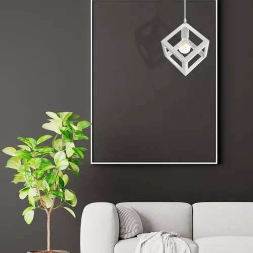 TALUS geometrikus négyzet alakú függőlámpa ZWIS LED White-hoz 1x E27 LUMILED