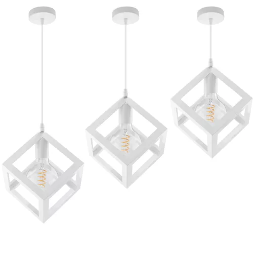 TALUS geometrikus négyzet alakú függőlámpa ZWIS LED White-hoz 1x E27 LUMILED