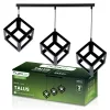 Mennyezeti függőlámpa TALUS Geometrikus függesztőkocka LED-hez 3x E27 LUMILED