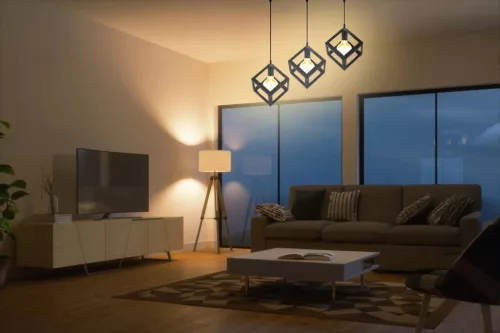 Mennyezeti függőlámpa TALUS Geometrikus függesztőkocka LED-hez 3x E27 LUMILED