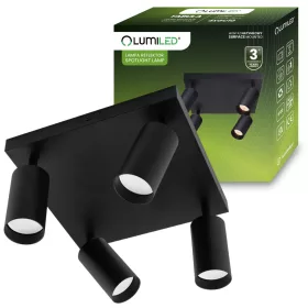   Mennyezeti lámpa, mennyezeti spotlámpa, TUBA halogén spotlámpa, 4x GU10, TABULA, LUMILED