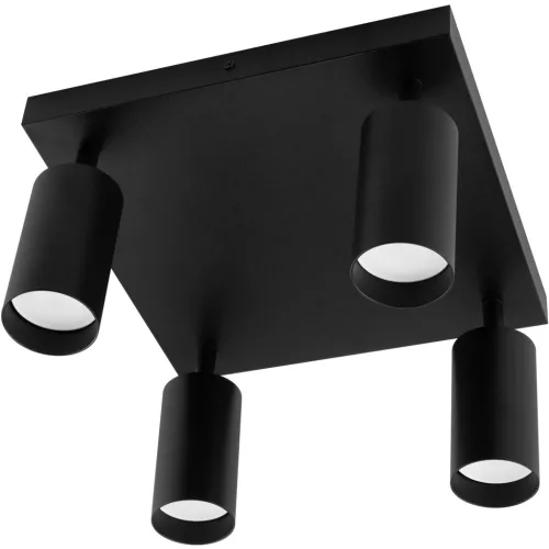 Mennyezeti lámpa, mennyezeti spotlámpa, TUBA halogén spotlámpa, 4x GU10, TABULA, LUMILED