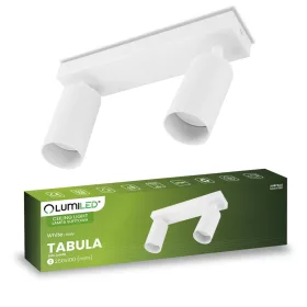   Mennyezeti lámpa SPOT TUBA Reflektor Halogén lámpatest 2x GU10 TABULA LUMILED