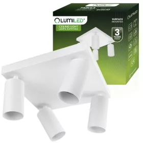   Mennyezeti lámpa Mennyezeti Spot TUBA Spotlámpa Halogén Fixture 4x GU10 TABULA LUMILED