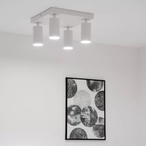 Mennyezeti lámpa Mennyezeti Spot TUBA Spotlámpa Halogén Fixture 4x GU10 TABULA LUMILED