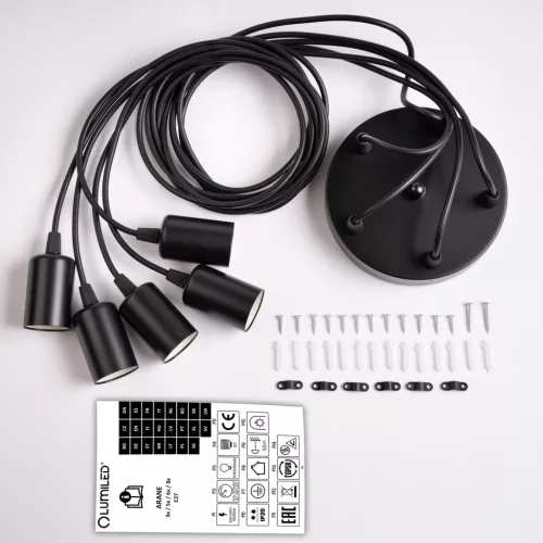 ARANE SPIDER 5 karos mennyezeti függesztett lámpa 5x E27 LUMILED LED-hez