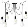 ARANE SPIDER mennyezeti függesztett lámpa, 6 karos LED-hez 6x E27 LUMILED