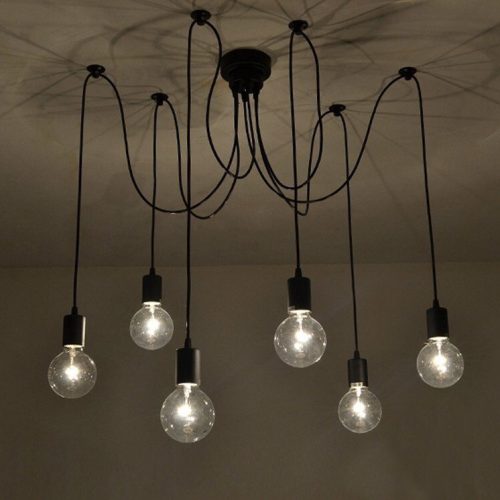 ARANE SPIDER mennyezeti függesztett lámpa, 6 karos LED-hez 6x E27 LUMILED