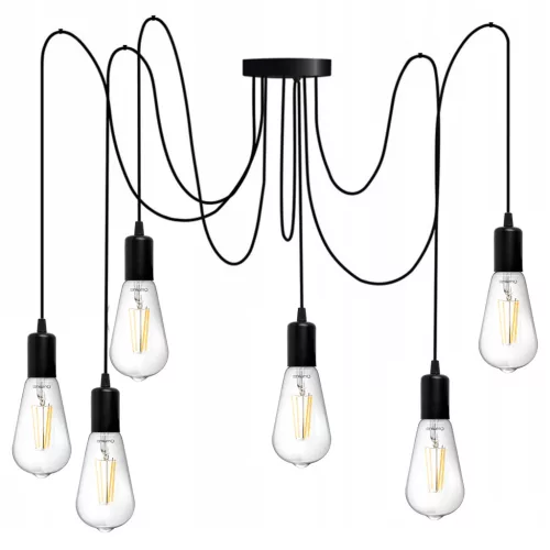 ARANE SPIDER mennyezeti függesztett lámpa, 6 karos LED-hez 6x E27 LUMILED