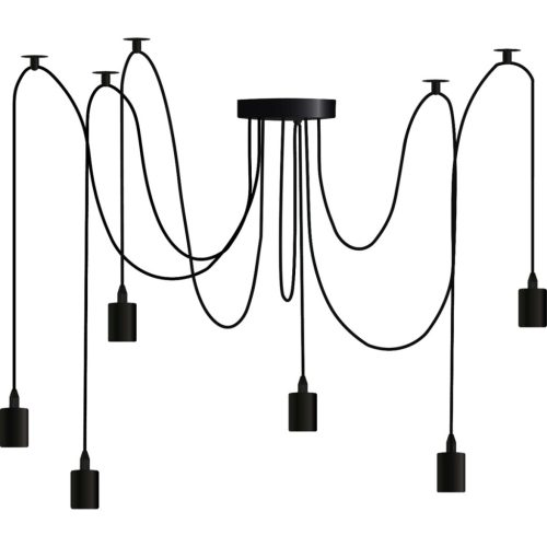 ARANE SPIDER mennyezeti függesztett lámpa, 6 karos LED-hez 6x E27 LUMILED