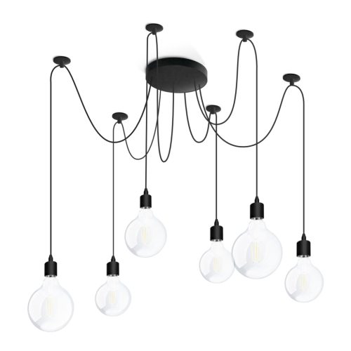 ARANE SPIDER mennyezeti függesztett lámpa, 6 karos LED-hez 6x E27 LUMILED