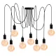 ARANE SPIDER mennyezeti függesztett lámpa 8 karú LED 8x E27 LUMILED-hez