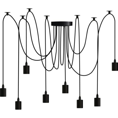 ARANE SPIDER mennyezeti függesztett lámpa 8 karú LED 8x E27 LUMILED-hez