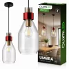 UMBRA ZWIS függesztett lámpa, sötét üveg LED-hez 1xE27 LUMILED
