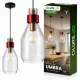 UMBRA ZWIS függesztett lámpa, sötét üveg LED-hez 1xE27 LUMILED