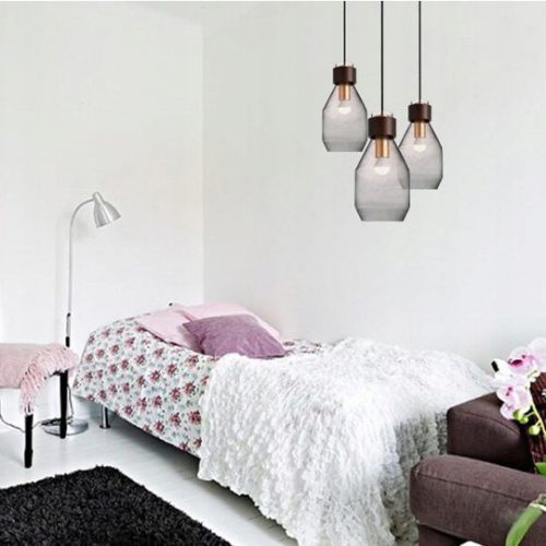 UMBRA ZWIS függesztett lámpa, sötét üveg LED-hez 1xE27 LUMILED