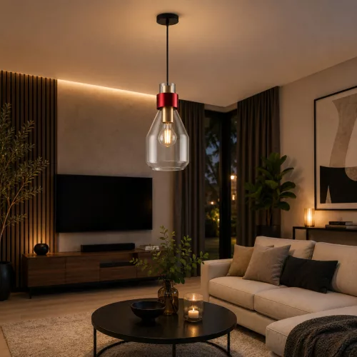 UMBRA ZWIS függesztett lámpa, sötét üveg LED-hez 1xE27 LUMILED