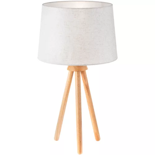 Álló asztali lámpa E27 állvány lámpaernyővel bézs, állítható magasságú Clara Lumiled