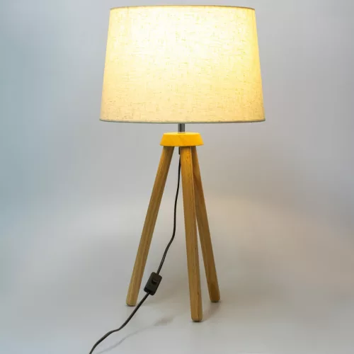 Álló asztali lámpa E27 állvány lámpaernyővel bézs, állítható magasságú Clara Lumiled