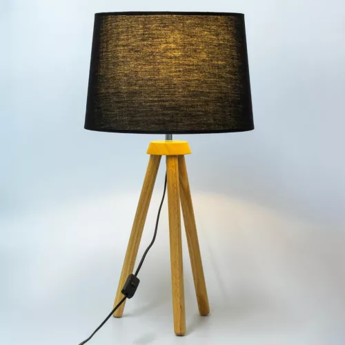 Álló asztali lámpa E27 állvány lámpaernyővel fekete, állítható magasságú Clara Lumiled