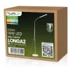LED állólámpa, 14W CCT, szabályozható fényerővel és magasságállítással, LONGA 2, fehér, LUMILED