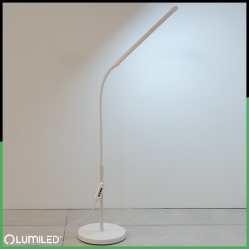 LED állólámpa, 14W CCT, szabályozható fényerővel és magasságállítással, LONGA 2, fehér, LUMILED