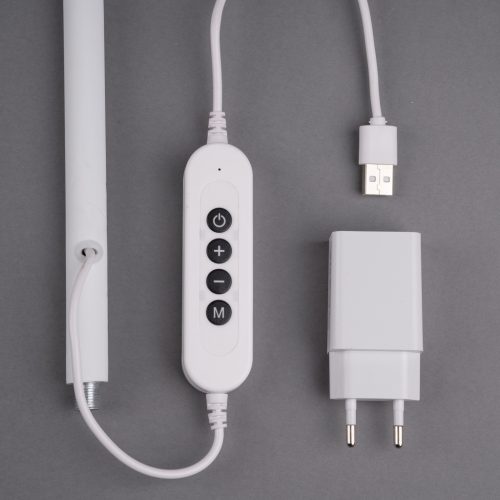 LED állólámpa, 14W CCT, szabályozható fényerővel és magasságállítással, LONGA 2, fehér, LUMILED