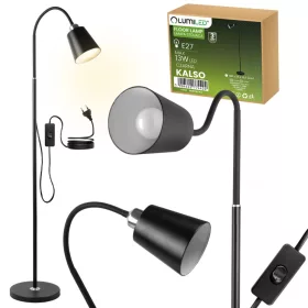   Álló Asztali lámpa LED E27 fekete, magasságállítással Kalso Lumiled