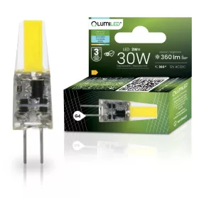   G4 LED izzó kapszula 3W = 30W 360lm 6500K Hideg 360° AC/DC 12V LUMILED