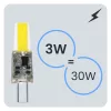 G4 LED izzó kapszula 3W = 30W 360lm 6500K Hideg 360° AC/DC 12V LUMILED
