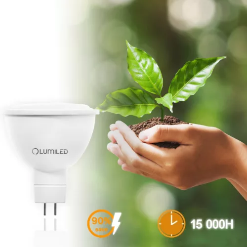 GU5.3 MR16 LED izzó 8W = 80W 720lm 4000K Semleges 120° LUMILED