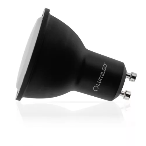 GU10 LED izzó 3W = 25W 270lm 3000K Meleg 120° Fekete LUMILED
