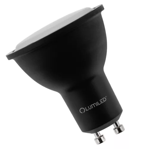 GU10 LED izzó 3W = 25W 270lm 6500K Hideg 120° Fekete LUMILED