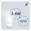 LED izzó GU10 spotlámpa PAR16 3.4W = 40W 470LM 4000K semleges 38° LUMILED