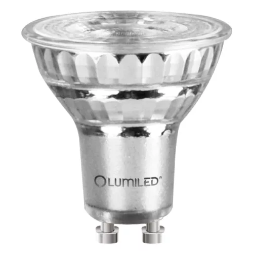 GU10 LED izzó 6W = 50W 580lm 3000K meleg 120°-os üveg LUMILED