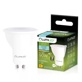   LED izzó GU10 spotlámpa PAR16 10W = 90W 1000lm 6500K Hideg 120° LUMILED