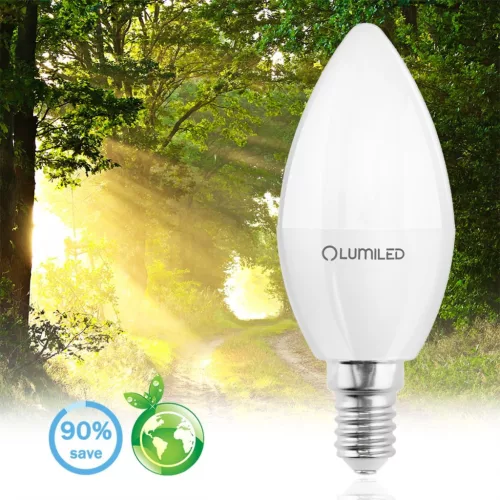 LED CANDLE izzó B35 E14 2.5W = 25W 249lm 6500K Hideg 180° LUMILED