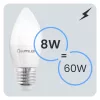 LED izzó E27 gyertya B35 8W = 60W 880lm 3000K Meleg 180° LUMILED