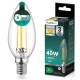 LED izzó E14 gyertya B35 2.2W 470lm = 40W 2700K Meleg 360° izzószál A osztályú LUMILED