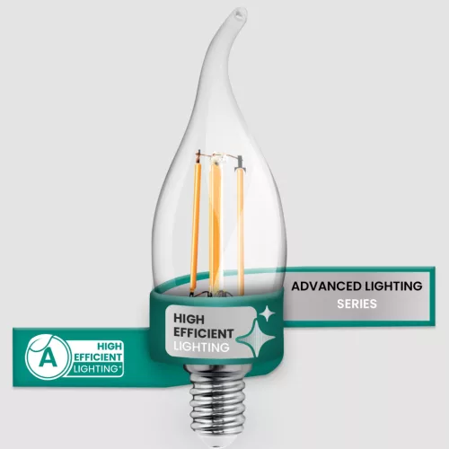 LED izzó E14 gyertya BA35 2.2W 470lm = 40W 4000K semleges izzószálas 360° A osztályú LUMILED